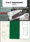 1:33 Elementy wycinane laserowo do P-40C Tomahawk - GPM481