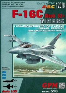 1:33 General Dynamics F-16 C FIGHTING FALCON Block 52+ Tigers - GPM 513