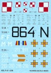 1:48 Kalkomanie PZL P.37 B ŁOŚ + maski - Techmod 48066 