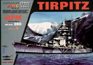 1:200 TIRPITZ Niemicki pancernik z II w.ś. - GPM 280