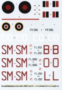 1:72  Kalkomanie B-25 C MITCHELL II - Techmod 72015 