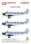1:72 Kalkomanie Ju-52/3m  PLL LOT - Techmod 72114