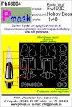 1:48 Maski - Focke-Wulf FW-190 D [HobbyBoss] - Pmask Pk48004