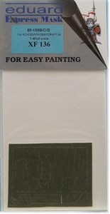 1:48 Maski Messerschmitt Bf-109 B/C/D - Eduard XF136